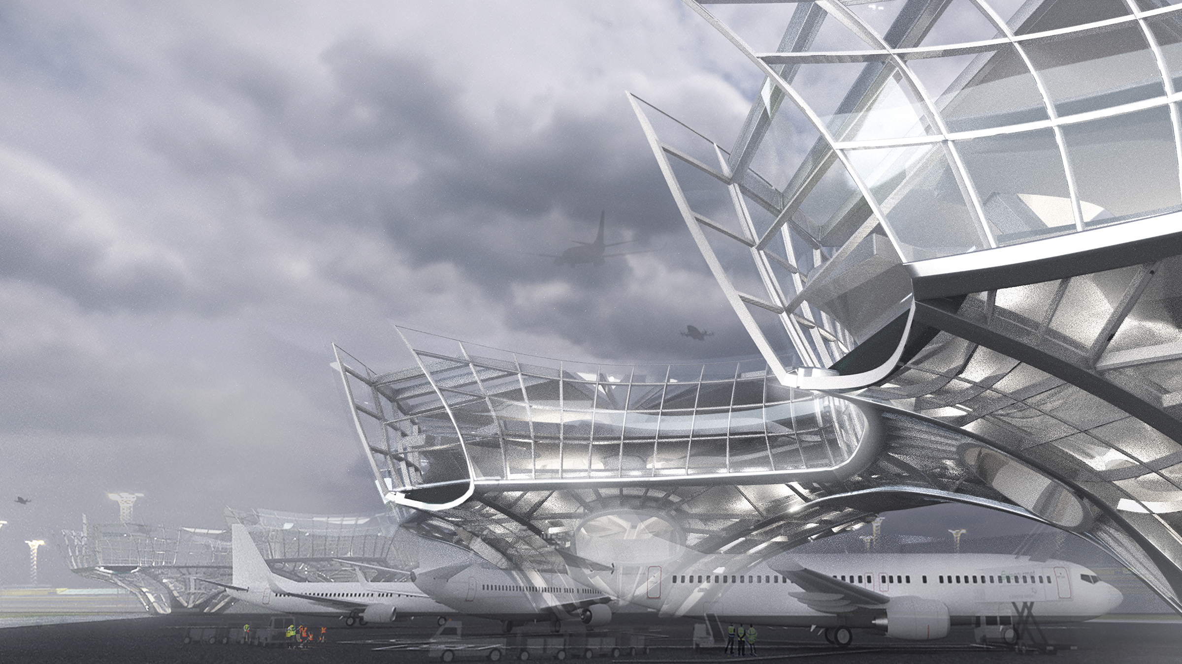 Structural Design Research Studio: Next Generation Airport Terminals(Spring 2019)