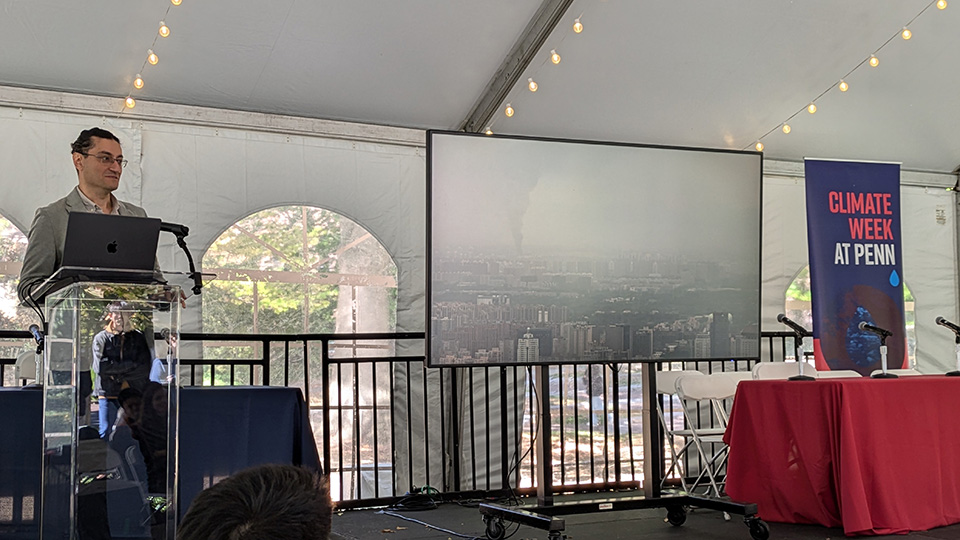 Dr. Masoud Akbarzadeh spoke at Climate Week at Penn