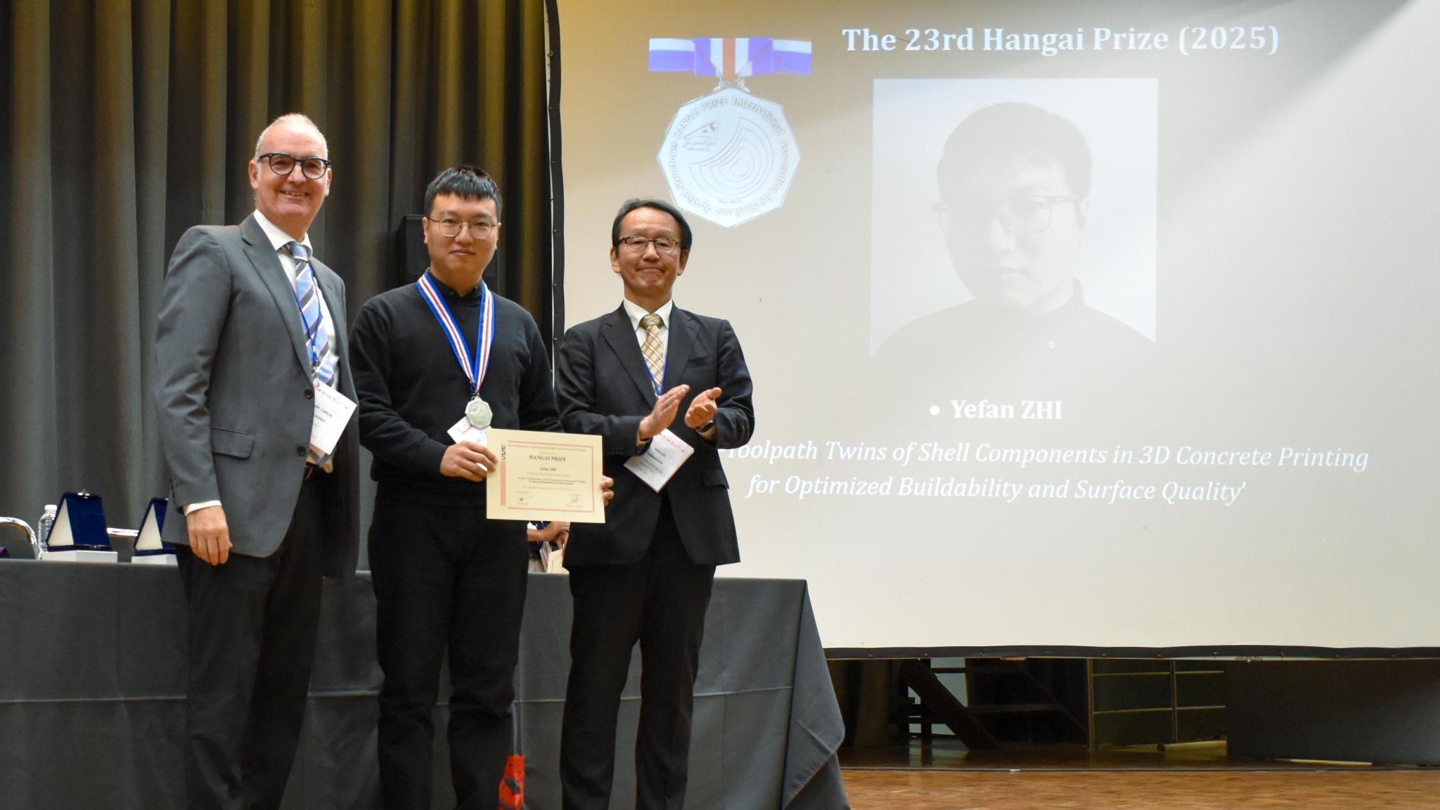 Yefan Zhi wins the Hangai Prize at IASS 2025, Mexico City